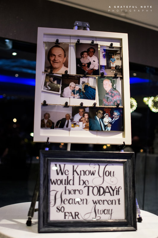 Do-It-Yourself Wedding Calligraphy Memorial Signage with photo fame and holder