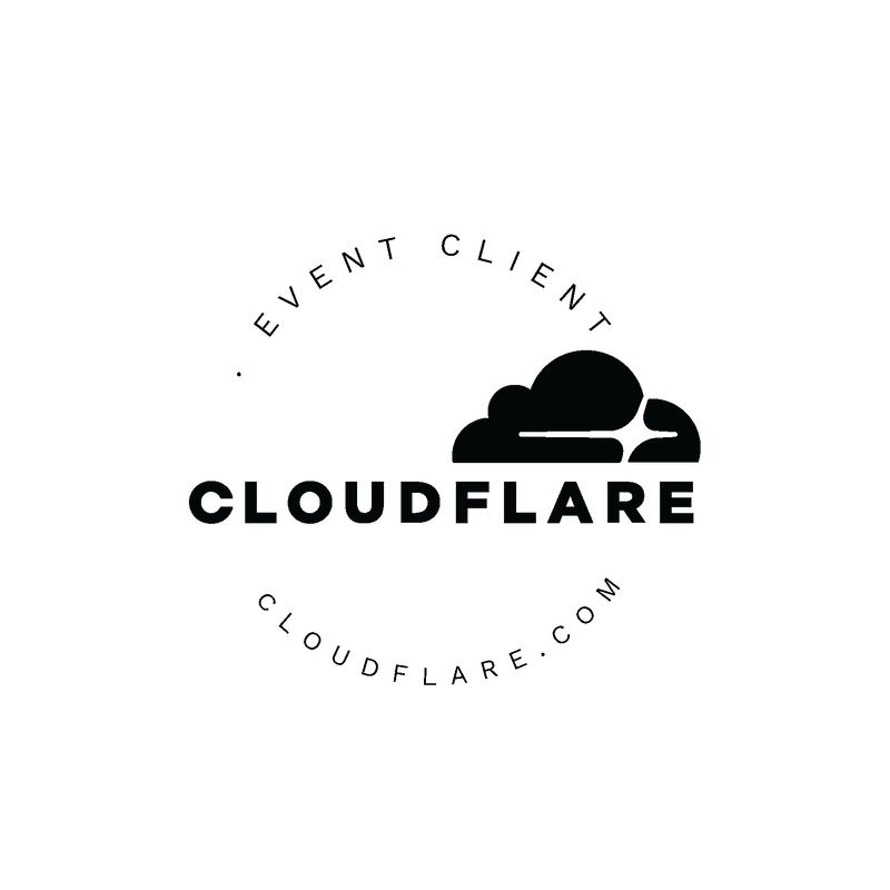 Cloudflare logo as event client, including website