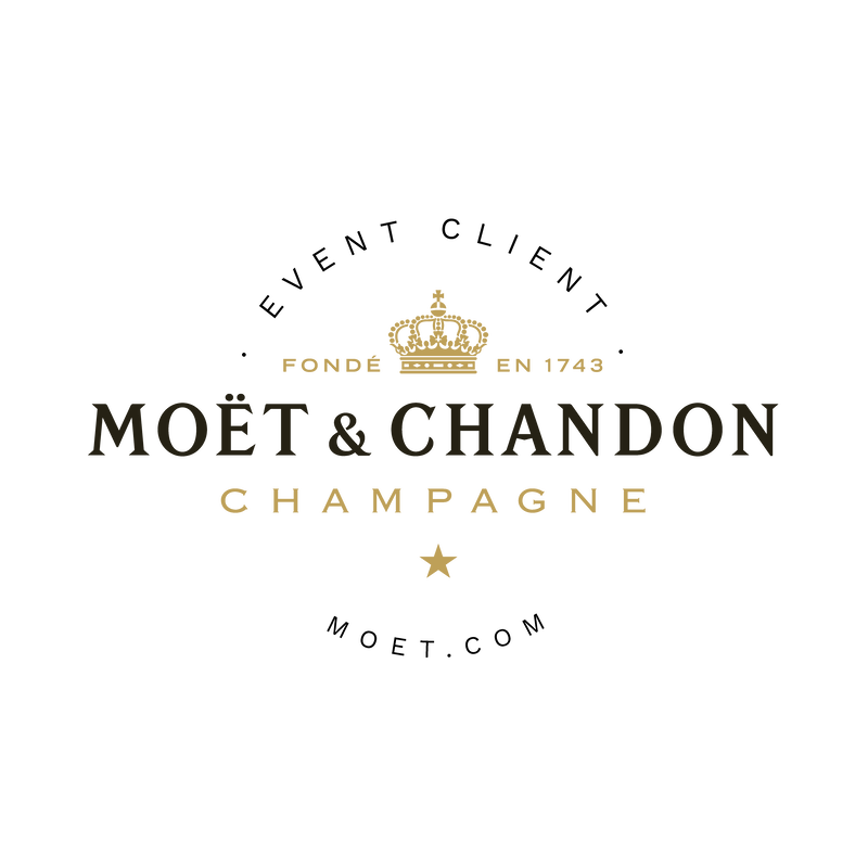Moet & Chandon logo as event client, including website