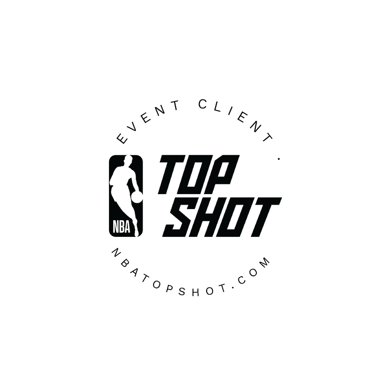 NBA Top Shot logo as event client, including website