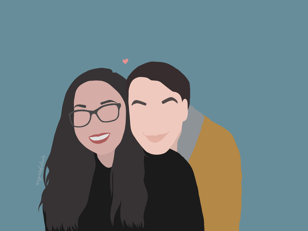 minimalist couple smiling hugging illustration vector drawing portrait